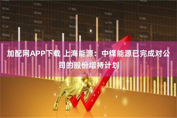 加配网APP下载 上海能源：中煤能源已完成对公司的股份增持计划